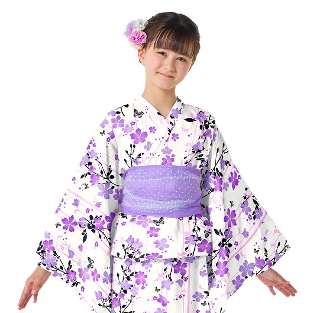 楽天市場】【2way浴衣セット 花みずき 紫】 浴衣 セパレート 子供