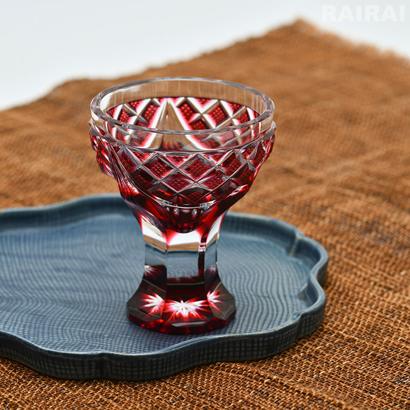 楽天市場】薩摩切子 創作 馬上杯 島津薩摩切子 金赤 黄 薩摩ガラス工芸