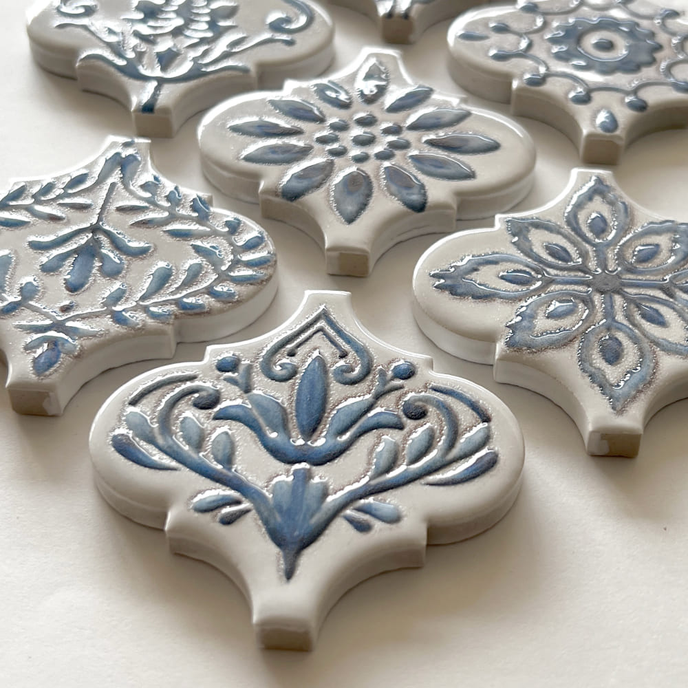 楽天市場】タイル ランタンタイル コラベルタイル 花柄 フラワー