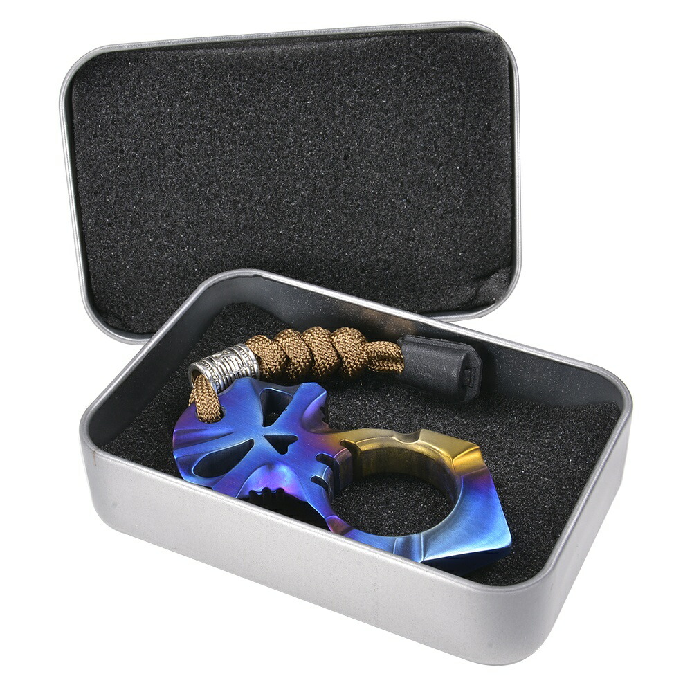 楽天市場】チタン製クボタン キーホルダー スカルヘッド [ チタン