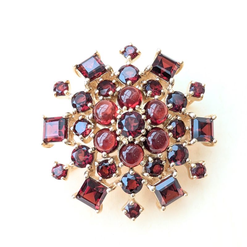 楽天市場】【碌山】 シルバー ガーネット ブローチ&ペンダントトップ