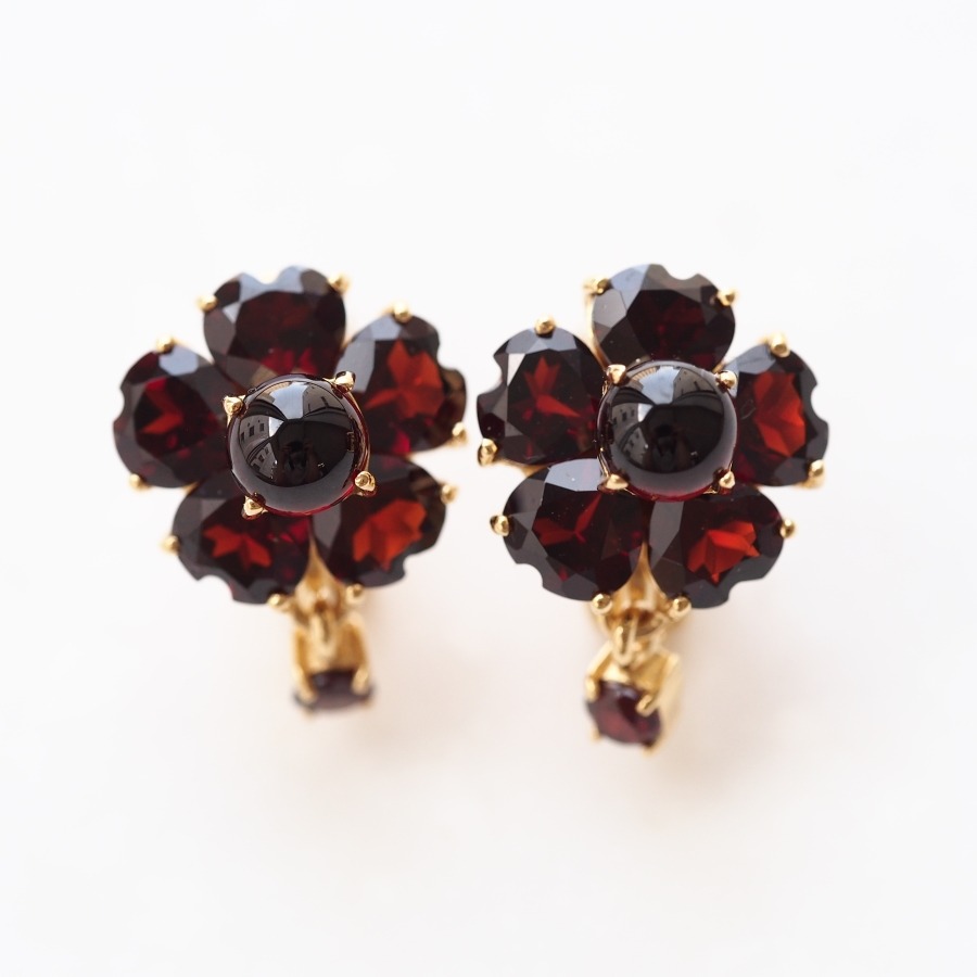 楽天市場】【碌山】シルバー・ ガーネット イヤリング ピアスRokuzan