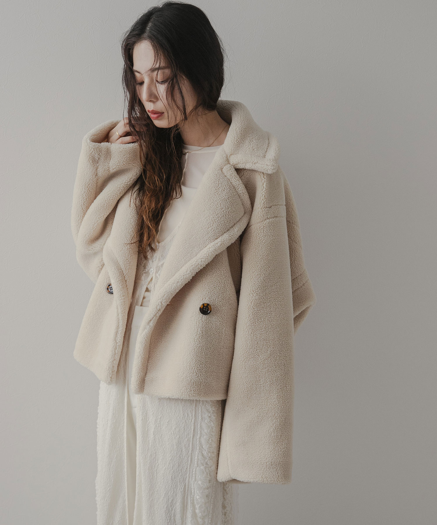 楽天市場】【FINALSALE】テディベアショートコート アウター Pコート