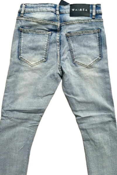 楽天市場】WAIMEA ダメージ加工ストレッチ入りスキニーデニムパンツ/28