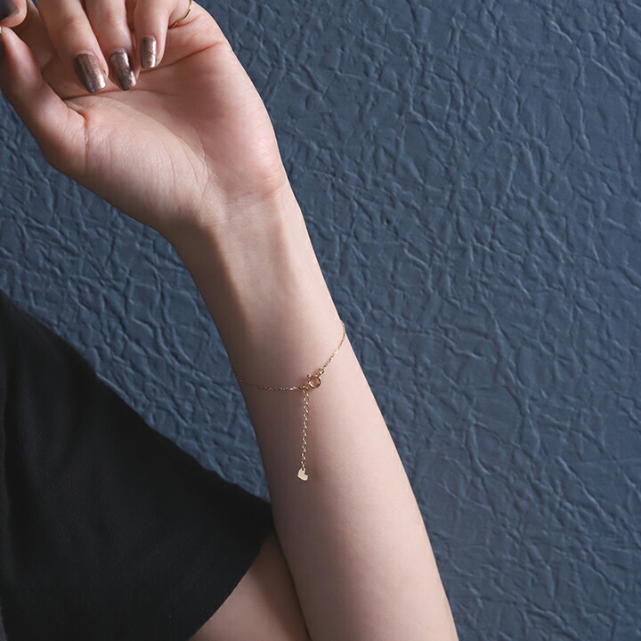 楽天市場】18金 ブレスレット k18 レディース シンプル ハート