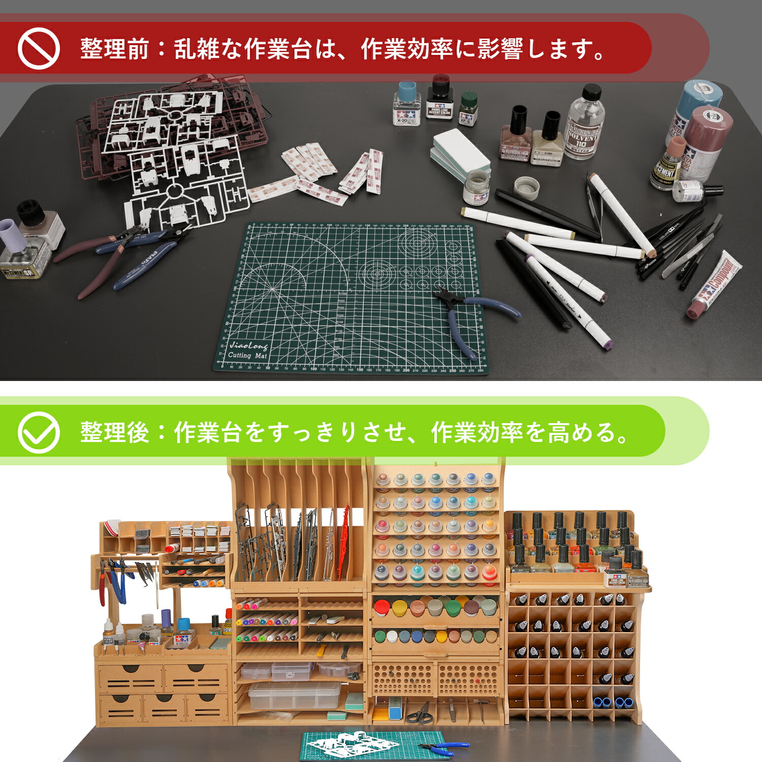 楽天市場】Bucasso プラモデル ガンプラ 模型 道具収納 ホビーツール