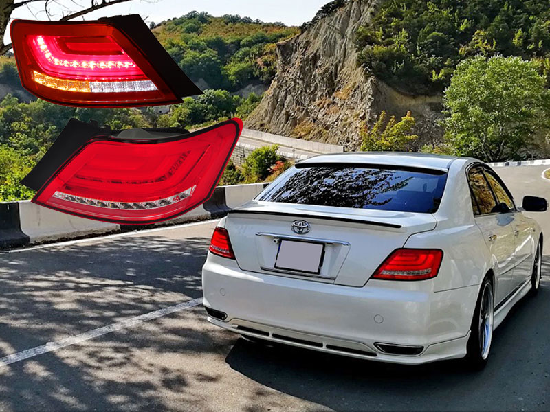 楽天市場】マークX LEDテール GRX120系 ファイバーテールランプV1 フル