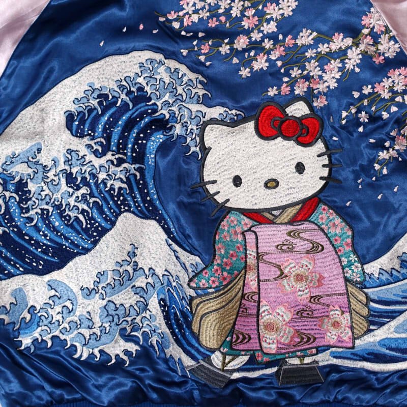 楽天市場】波と舞妓ハローキティ刺繍スカジャン HKSJ-006 サンリオ