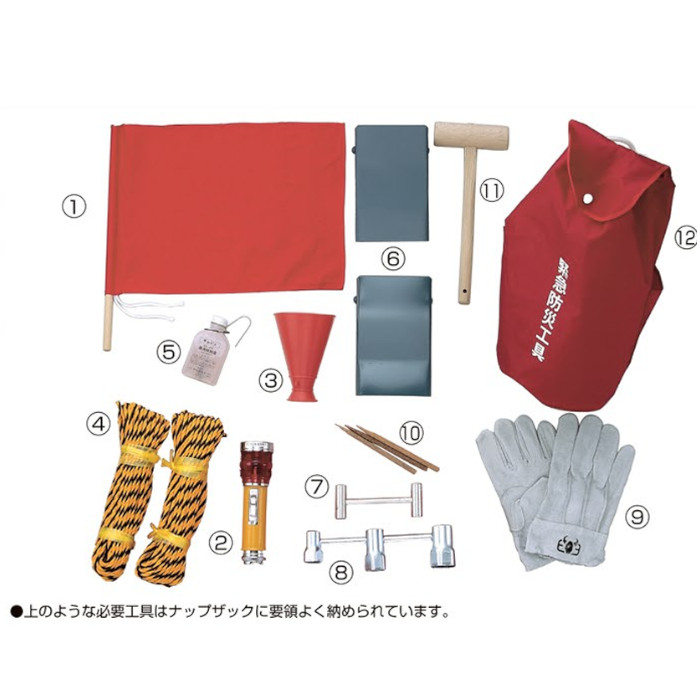 楽天市場】ヤマト産業 (/AN) 一般高圧ガス 緊急防災工具セット 12点