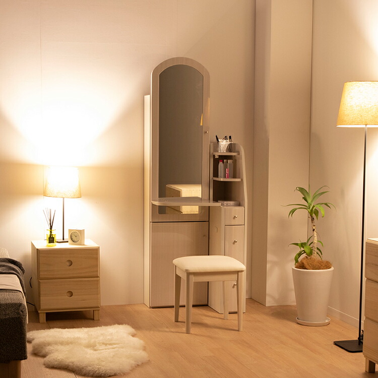 楽天市場】【50%OFF ~3/11 1:59】 ドレッサー 姿見 スリム コンセント