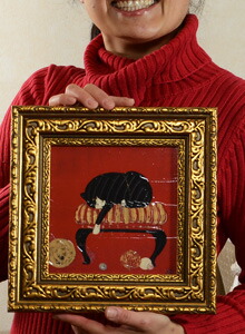 楽天市場】ネコのアートフレーム ドミンゲス ミニゲル アンティーク