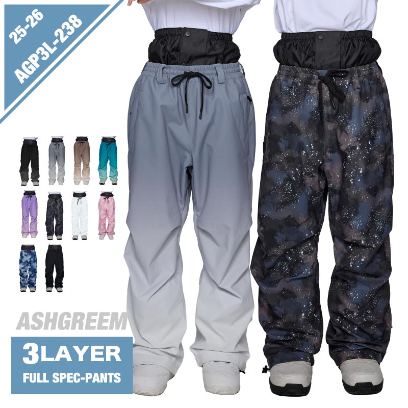 楽天市場】25-26 スノーボード ウェア パンツ 単品 プリント AGP3L-238