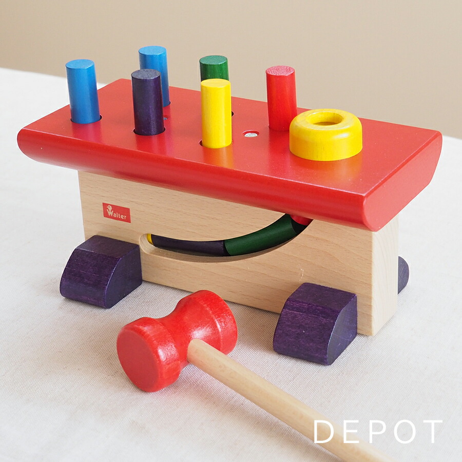 楽天市場】ニック社 ハンマートイ 大工さん 木製 木のおもちゃ たたく