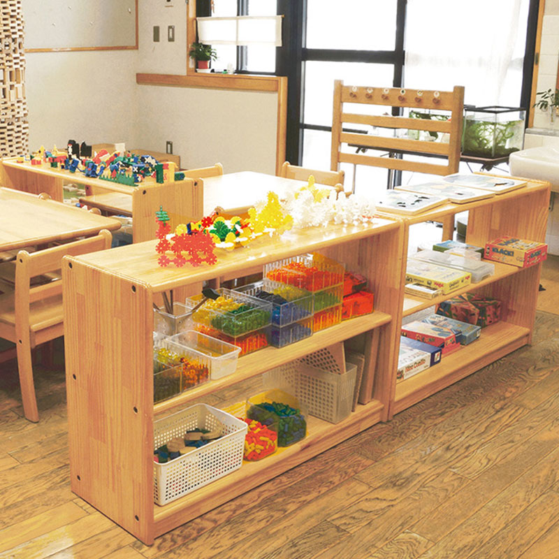 楽天市場】ブロック社 保育園 幼稚園 施設向け 白木棚 （小） 木製