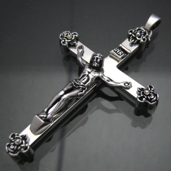 楽天市場】キリストクロスロザリオペンダント シルバー925 十字架