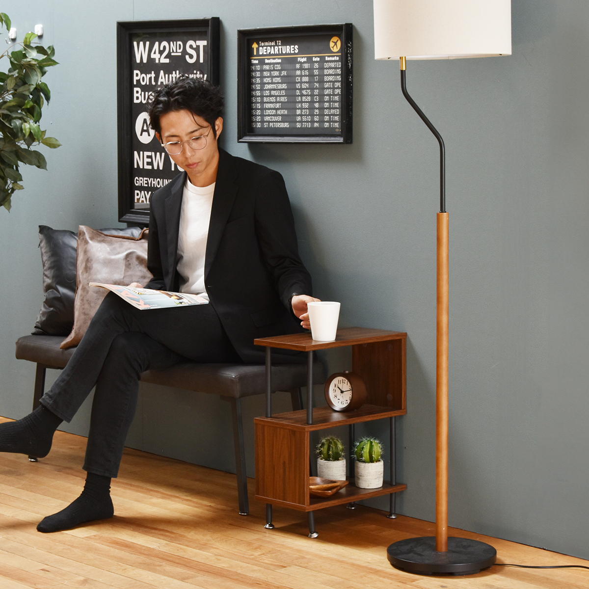 楽天市場】サイドテーブル S字サイドテーブル S字ラック 5の字サイド