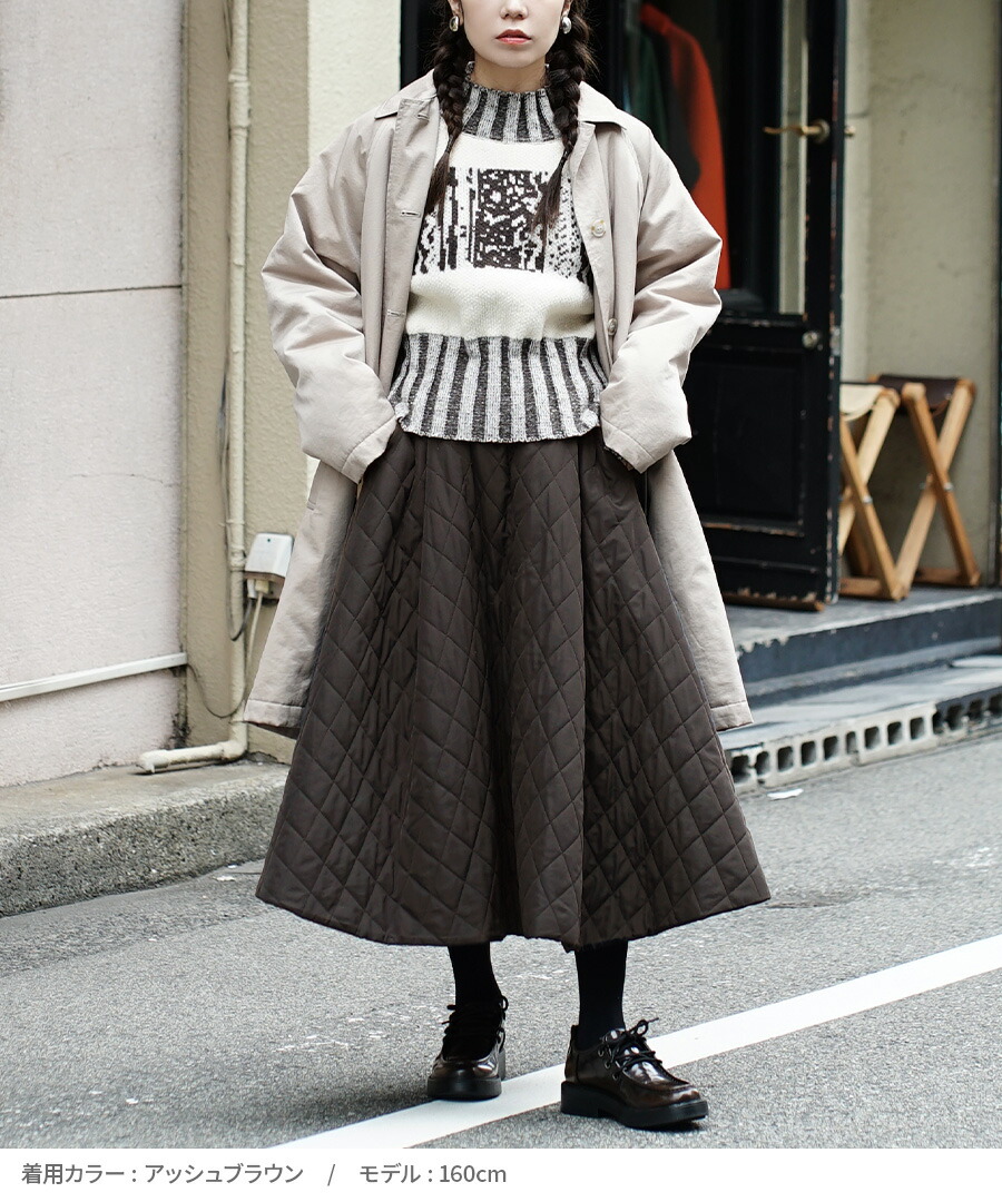 楽天市場】スカート キルティング レディース / ボトムス ロング