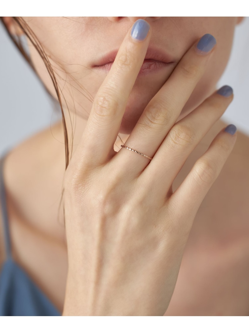 楽天市場】[クレール]K18MPG スタッズカット リング ete エテ