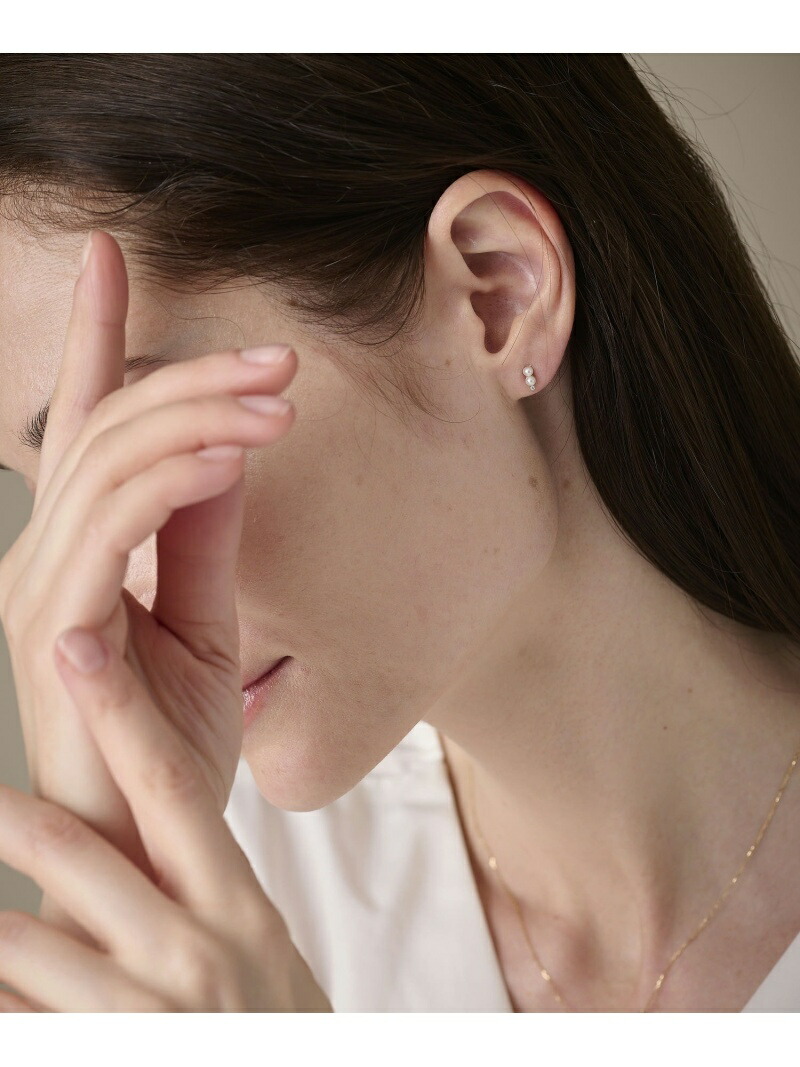 楽天市場】K10YG ダイヤモンド/パール ピアス ete エテ アクセサリー