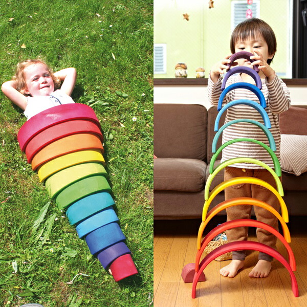 楽天市場】Grimm's Spiel & Holz Design グリムス社 虹色トンネル