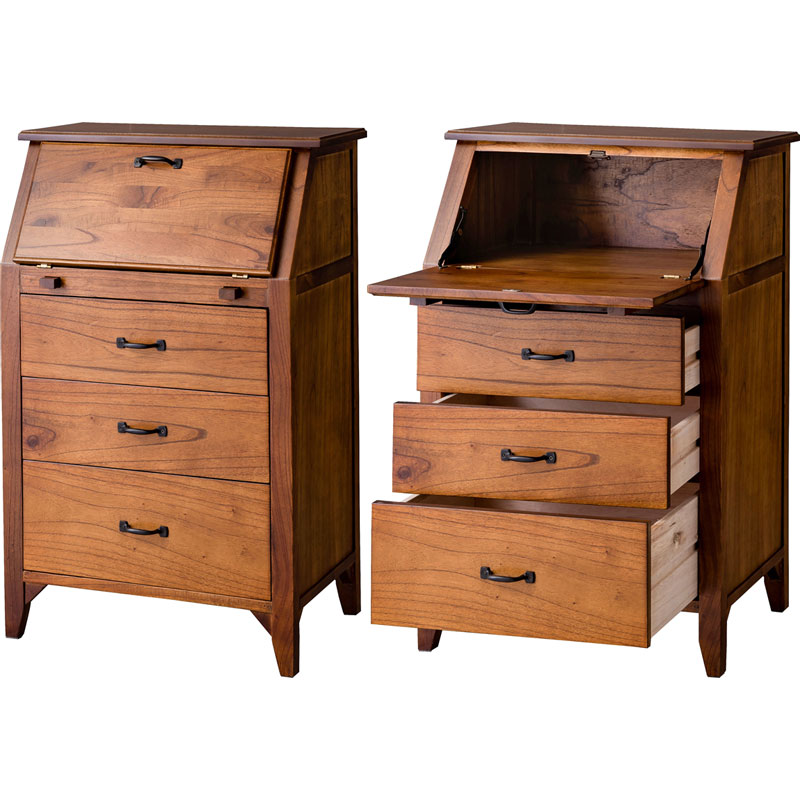 楽天市場】アジアン家具 天然木ライティングビューロー ライティング