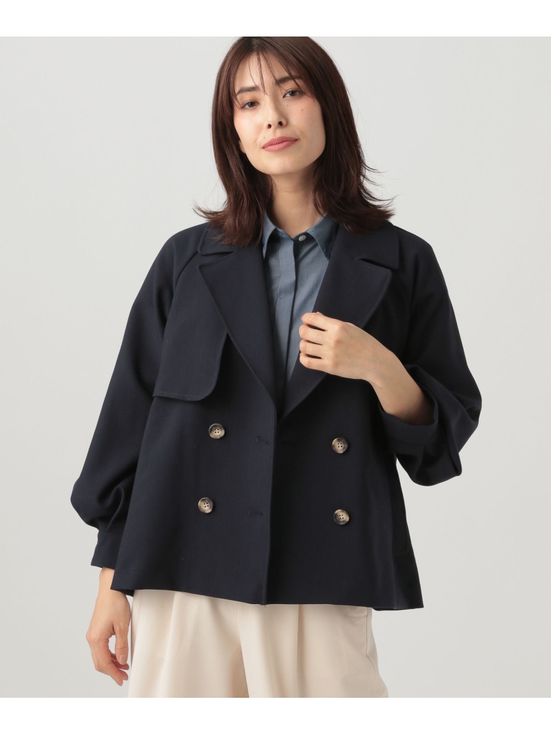 楽天市場】【SALE／20%OFF】ショートトレンチコート 大きいサイズ
