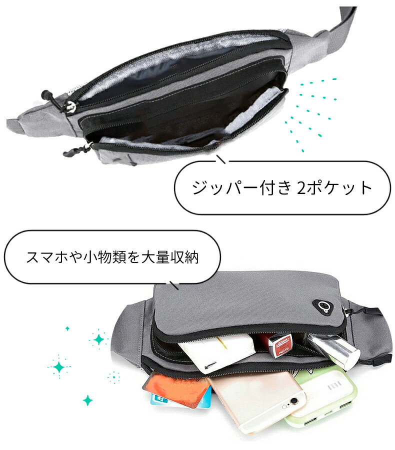 楽天市場】シンプル ランニングバッグ マラソン ウエストバック 軽量