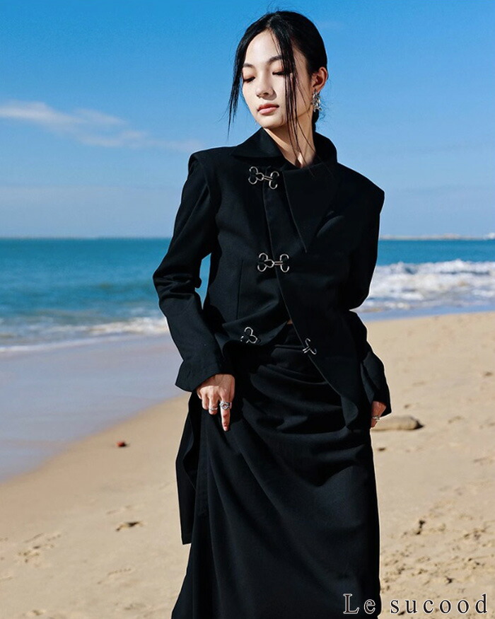 楽天市場】【Le sucood】メタルバックル変形チャイナジャケット