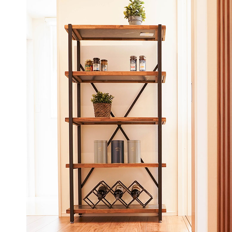 楽天市場】ラック シェルフ オープンラック 木製 スチール ラック 整理