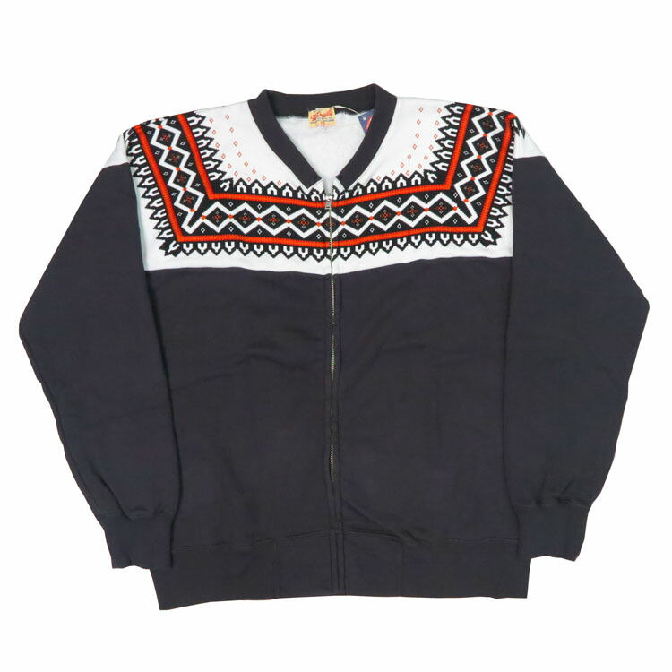 楽天市場】WHITES VILLE ホワイツビル 雪柄 クルーネック ジップアップ