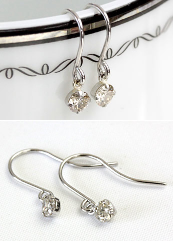 楽天市場】pt900 ダイヤモンド ピアス プラチナ シャンパン ブラウン