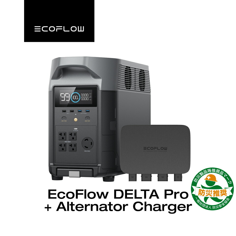 楽天市場】EcoFlow Alternator Charger 走行充電器+DELTA Pro 3600Wh