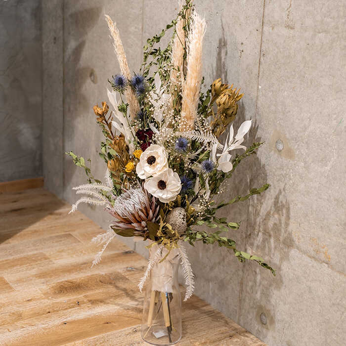 楽天市場】【ふるさと納税】ドライフラワースワッグLLサイズ【ブルー