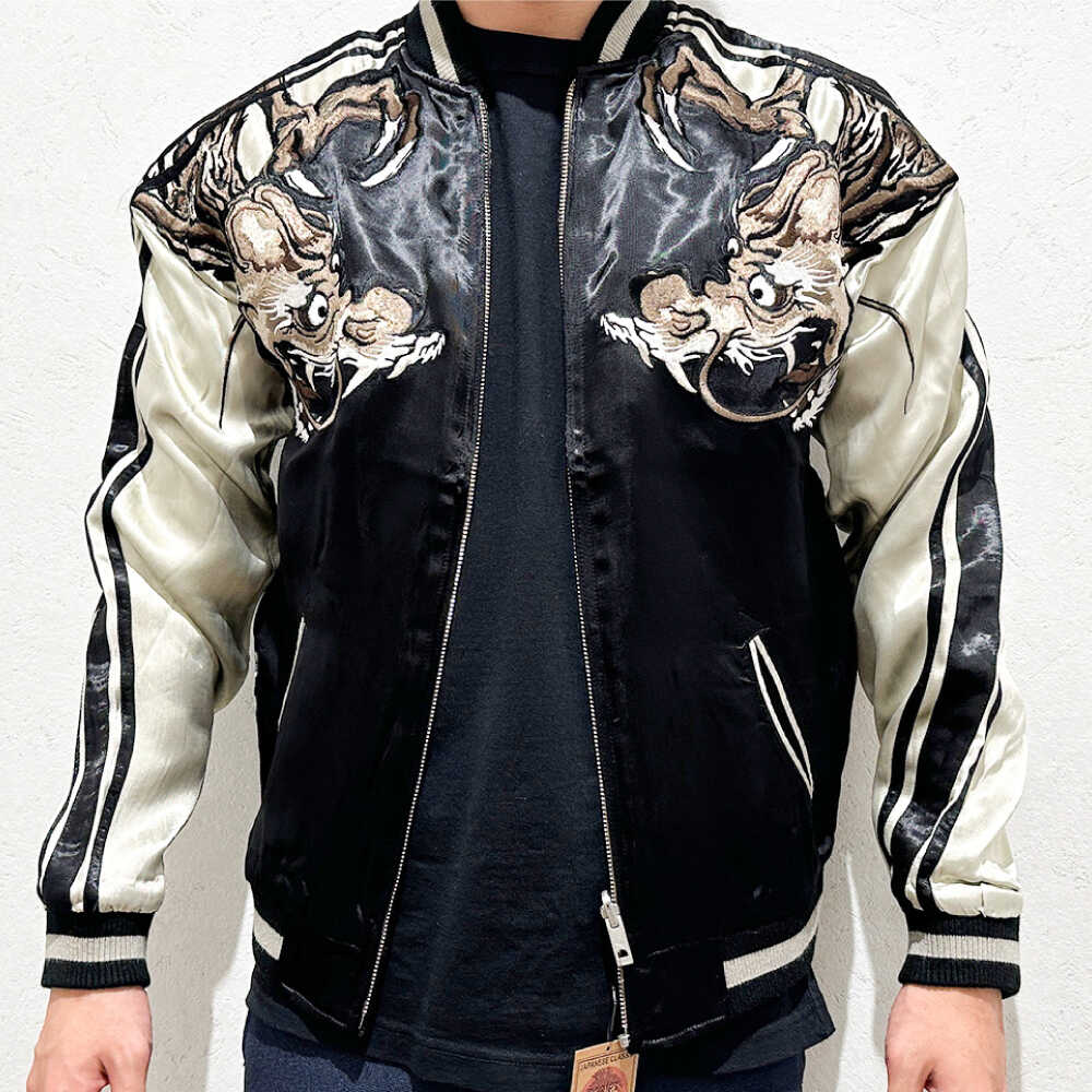 楽天市場】【ふるさと納税】【選べるサイズ】スカジャン 龍虎波柄 服