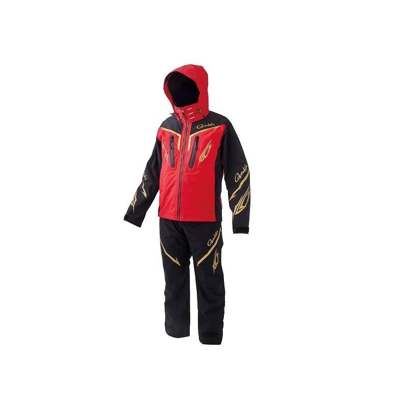 楽天市場】がまかつ GM3658 フィッシングレインスーツ L レッド 【釣具