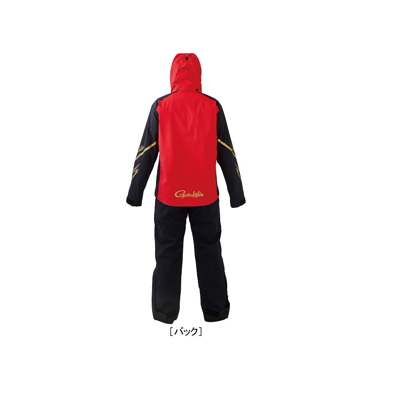 楽天市場】がまかつ GM3658 フィッシングレインスーツ L レッド 【釣具