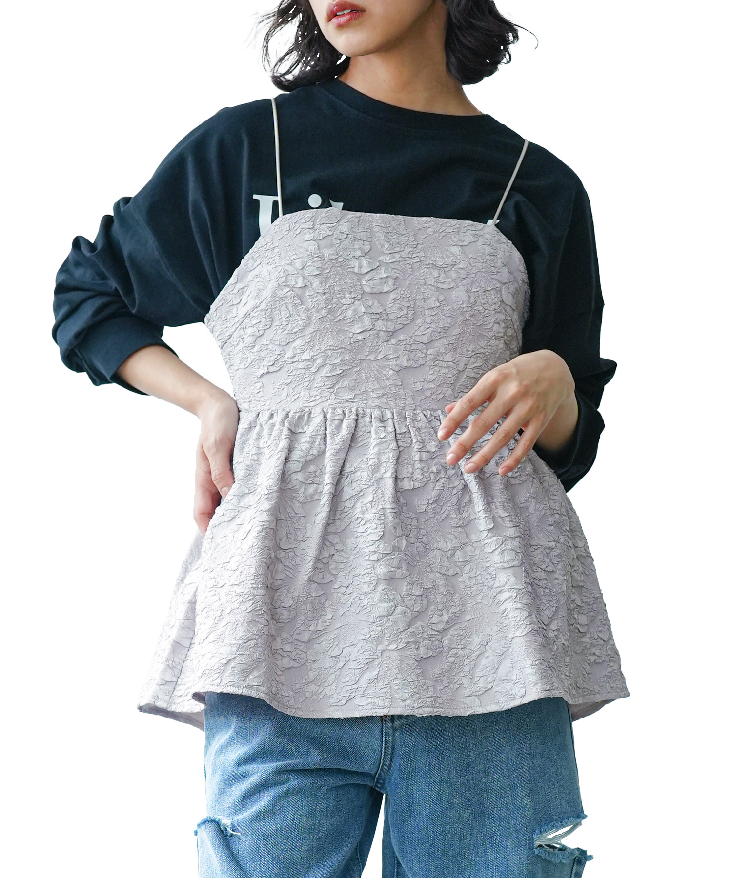 楽天市場】【20%OFFクーポン☆】フラワージャガードビスチェ