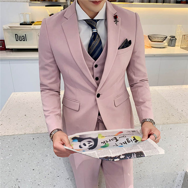 楽天市場】ピンクスーツ 無地 1ボタン スリムスーツ ビジネススーツ