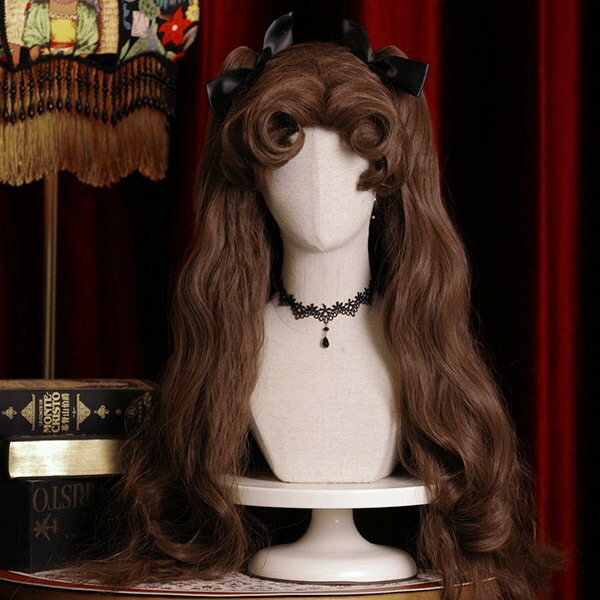 楽天市場】中世の貴族風 茶髪 巻き毛 フルウィッグ かつら 女性 長髪