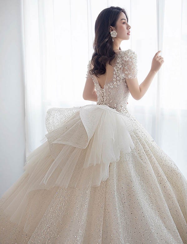 楽天市場】花嫁 ウェディングドレス スイートハートネック プリンセス