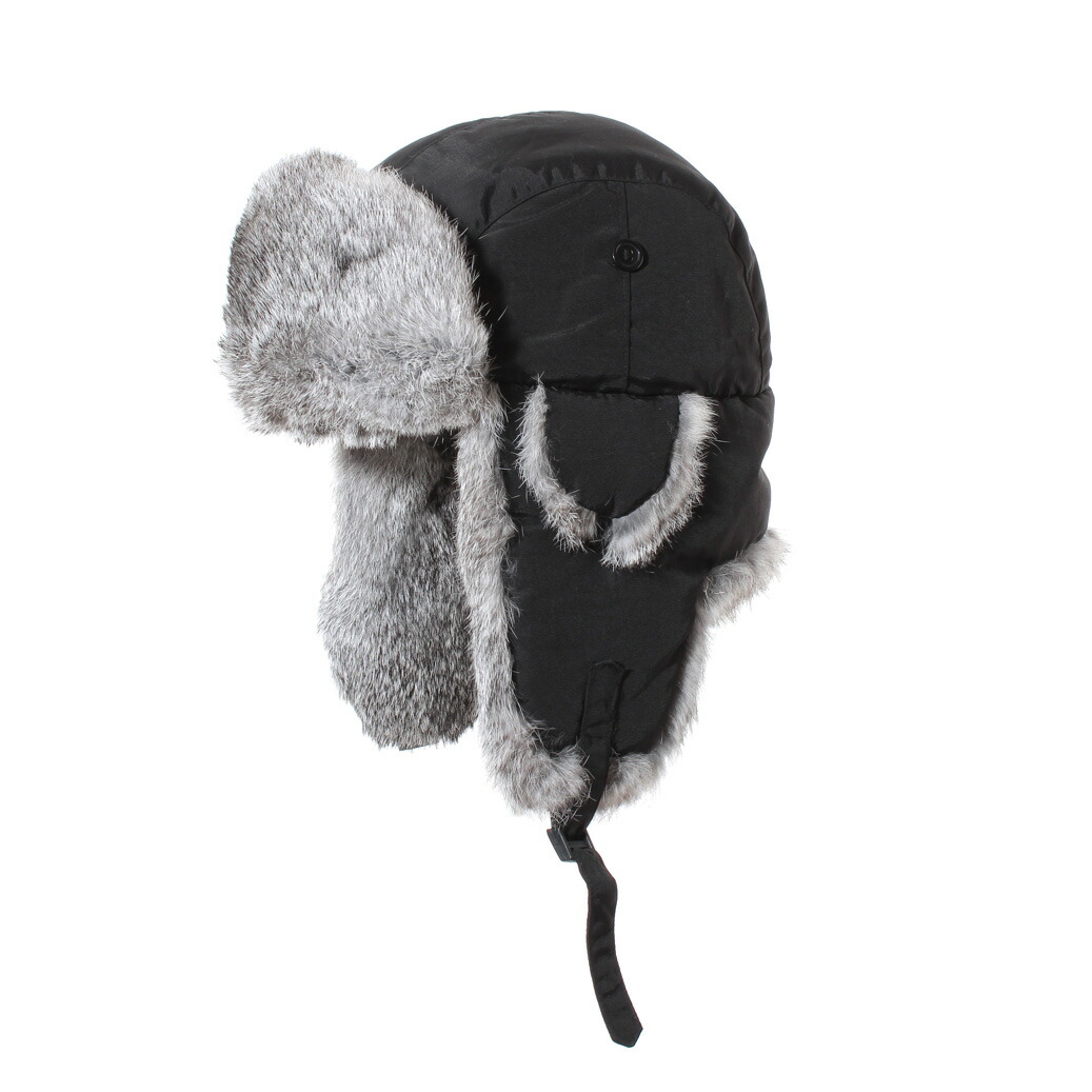 楽天市場】【ラビットファー フライトキャップ】耳あて・つば付の