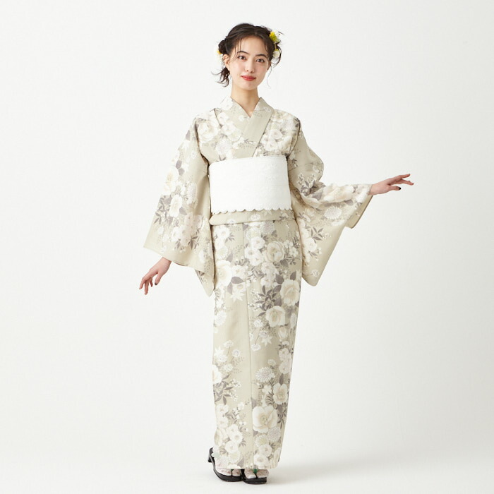 楽天市場】【WEB限定】浴衣2点セット（椿うさぎ浴衣+レース半巾帯