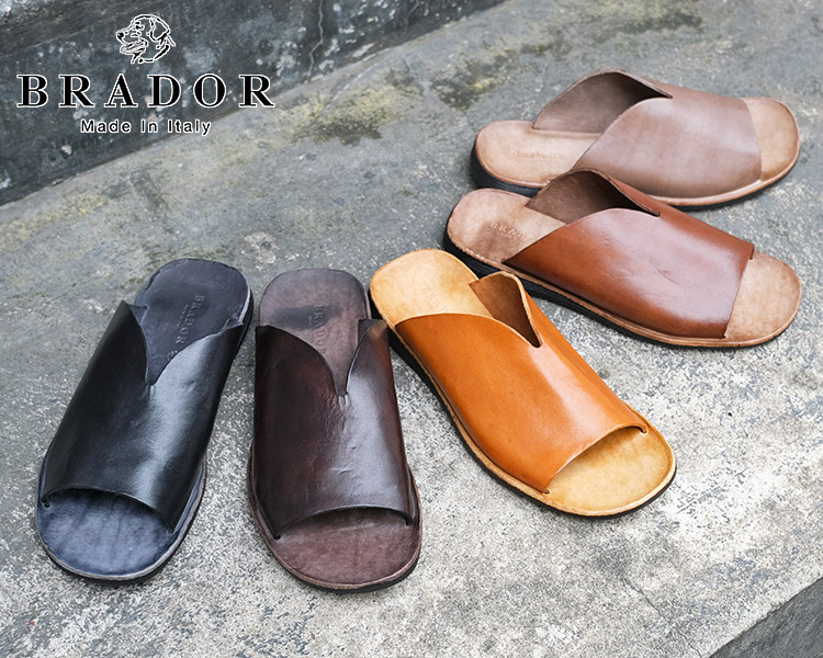 楽天市場】BRADOR ブラドール LEATHER SANDALS レザーサンダル