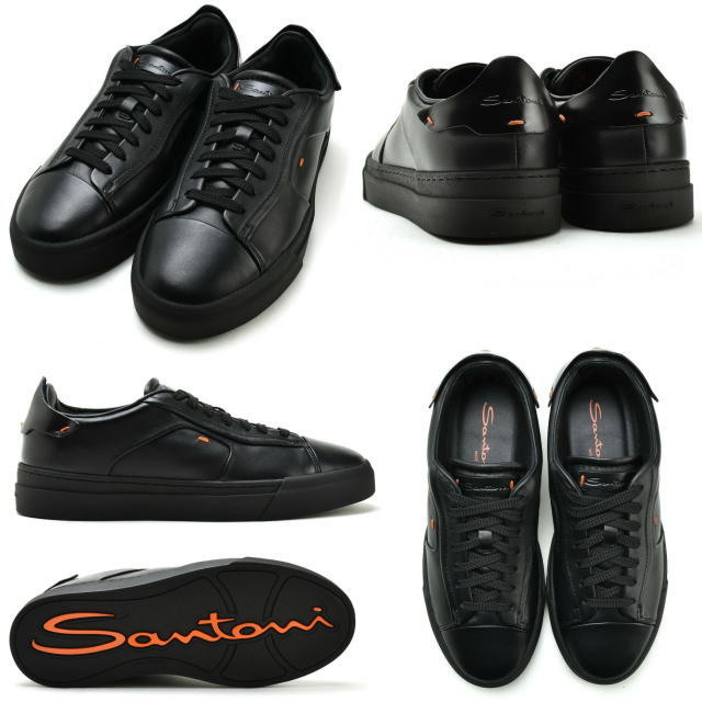 楽天市場】サントーニ Santoni スニーカー 21553 ブラック メンズ