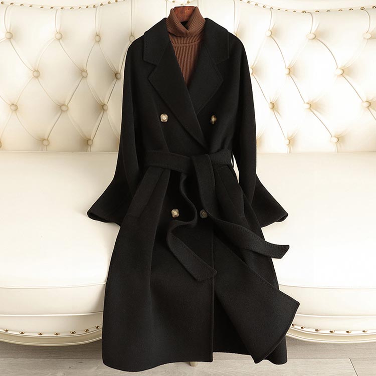 楽天市場】ウールコート ウエストベルト ラップコート テーラード