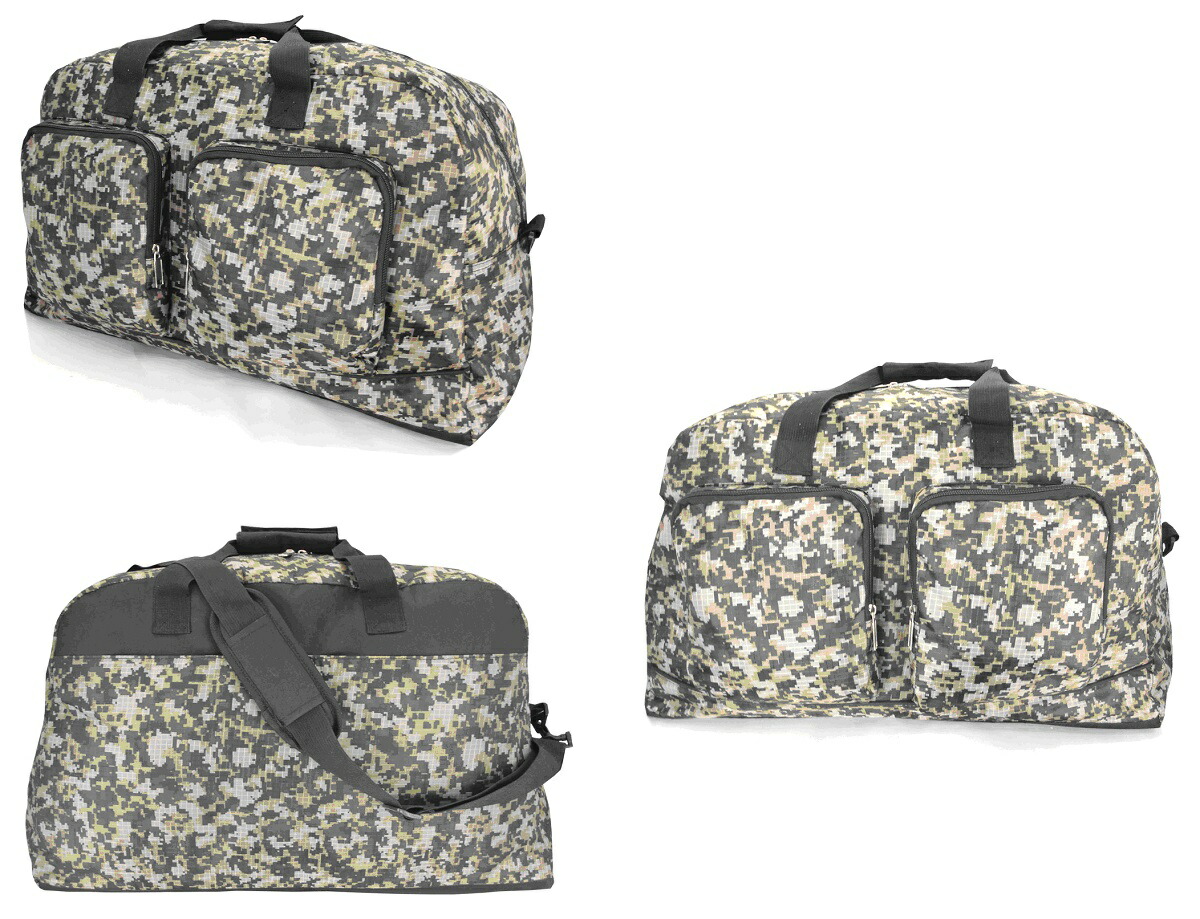 楽天市場】送料無料 ブロック迷彩柄ボストン 旅行用にも