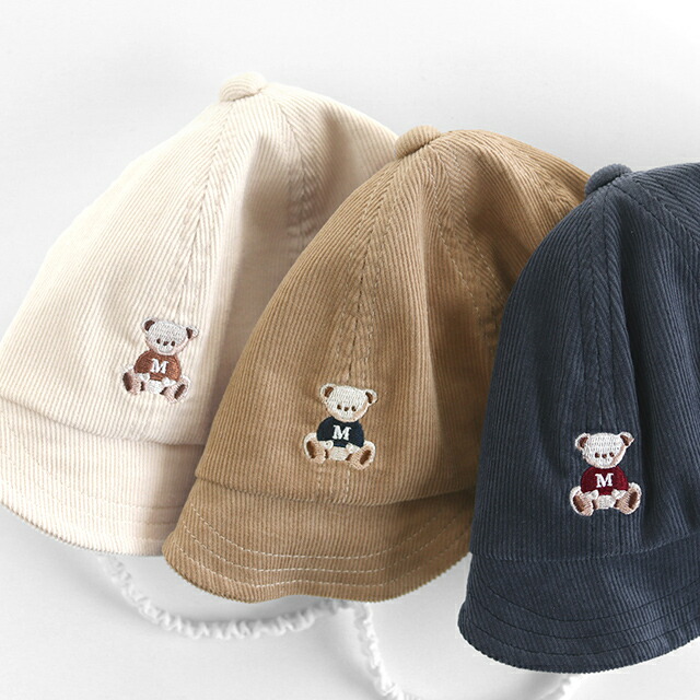 楽天市場】mocmof テディベア刺しゅうベビーキャップ 622-570292