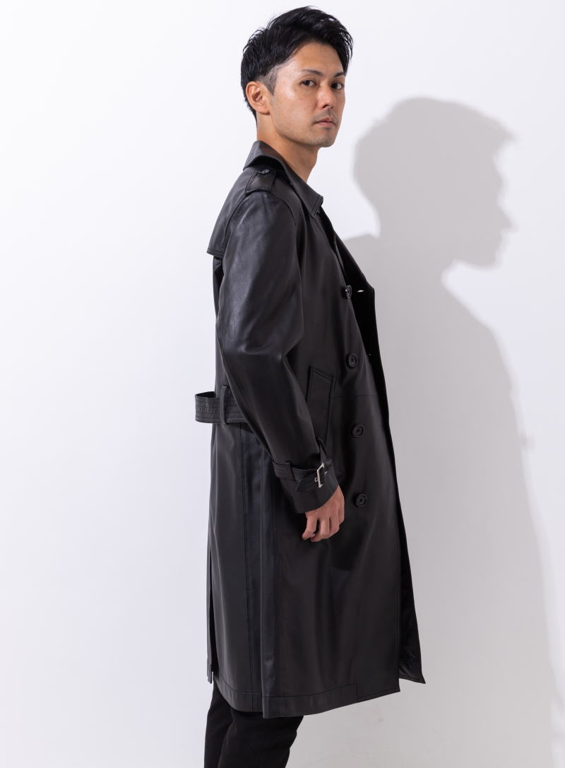 楽天市場】Freedom トレンチコート ラムレザー 大きいサイズ 4L 革