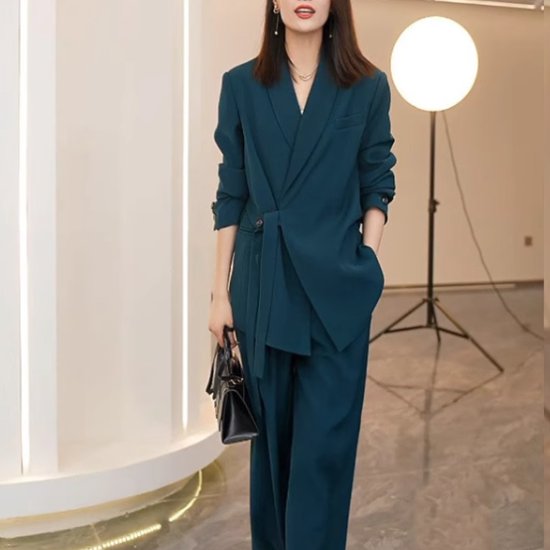 楽天市場】【取寄】パンツスーツ レディース 2点セット セットアップ
