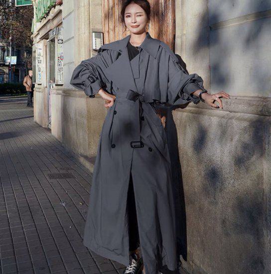 楽天市場】【取寄】トレンチコート レディース 秋 ロングトレンチ